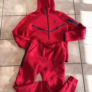 Men’s Red Nike Tech Tracksuit